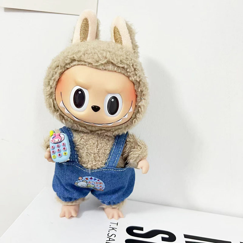 ソースメーカーのみの服】17cmペンダント ラブブ服 ブラインドボックス ラブブ人形 人形服 クールブラック カラフル|undefined