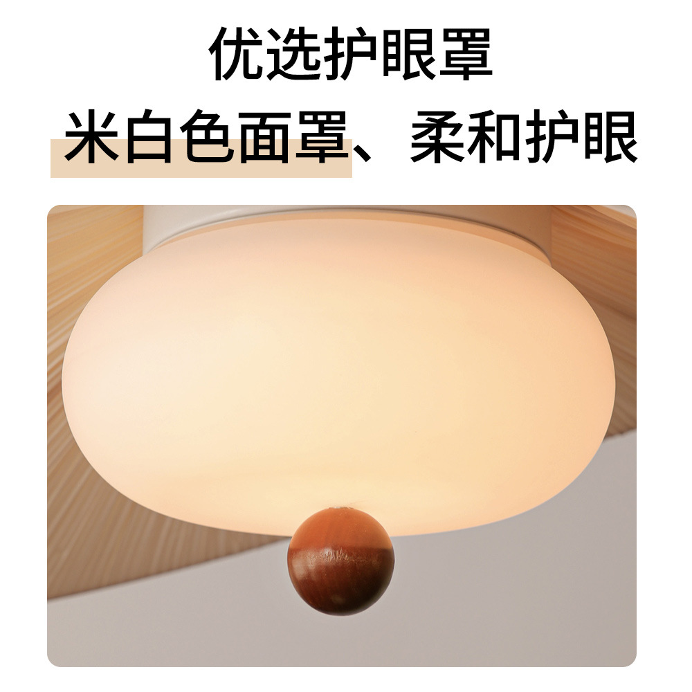 Madera maciza lámpara de tela medieval sombrero de paja lámpara de mesa de comedor francesa lámpara de dormitorio principal retro viento tranquilo lámpara de estudio comedor 222L