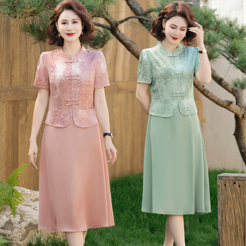 Летнее платье новая мама китайская одежда темперамент среднего возраста
