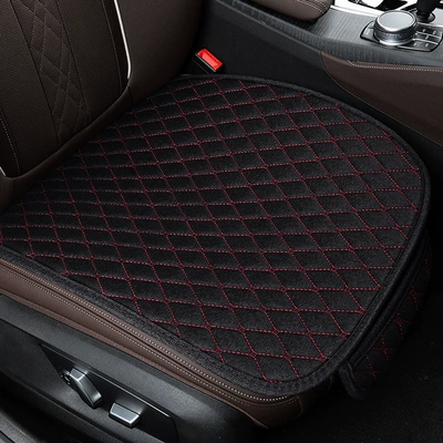 Cushions, Linen-Free, Seat cushion, seat cover - black-and-red-front-row-single-piece