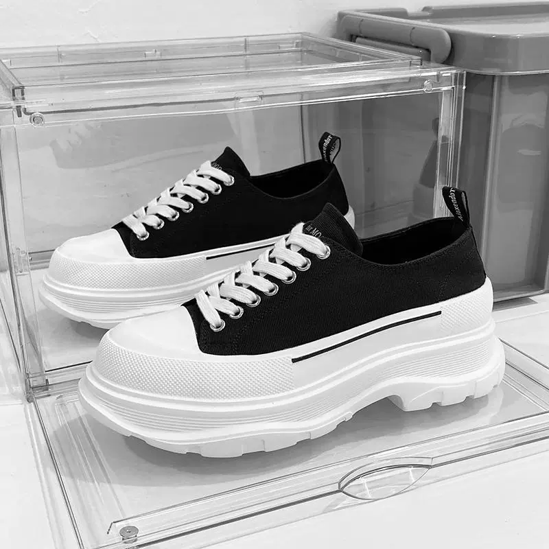 Мужские кеды на толстой подошве, новая мода весна-лето 2025, увеличивающие рост мужские туфли, платформы, кроссовки в стиле «dad shoes», белые туфли.