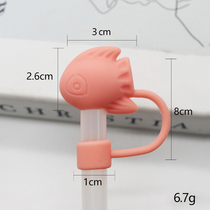 10mm食品級シリカゲルストローキャップ防塵ストロープラグかわいいストローキャップ立体アニメ防塵カバーストローカバー|undefined