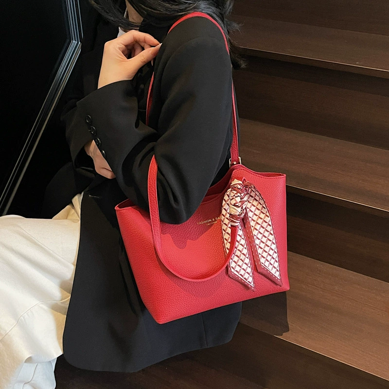 Кросс-бордерная высококачественная вместительная ретро-сумка через плечо с текстурой под камень, женская сумка-тоут, универсальная, оптом от производителя