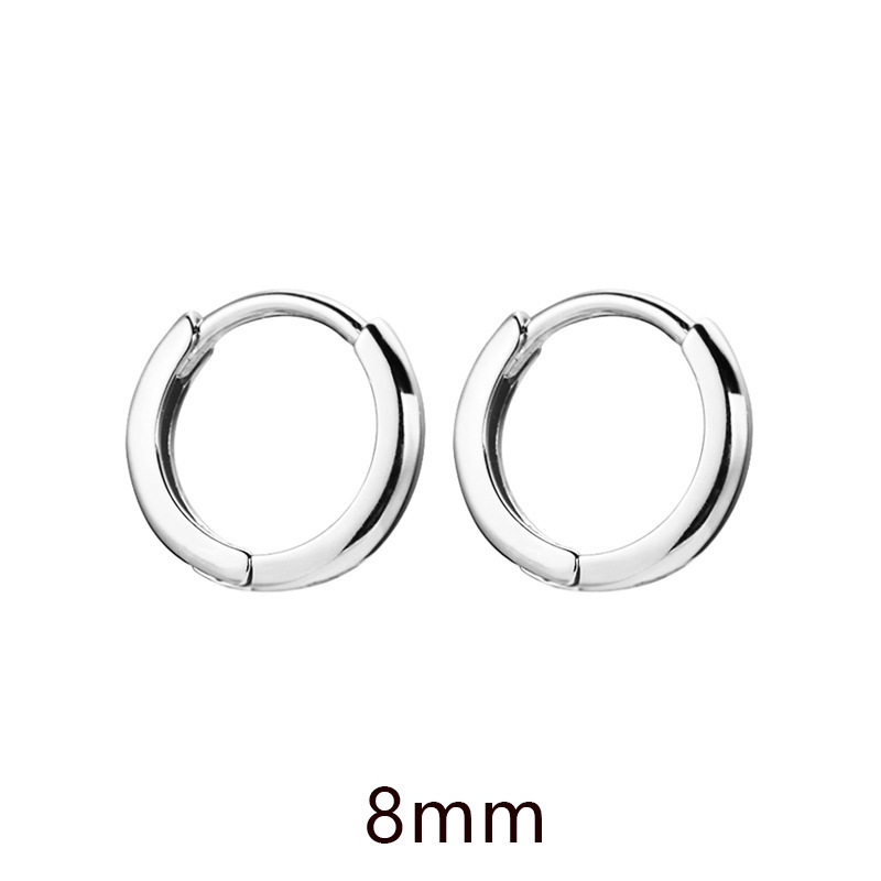 8mm 귀걸이 (화이트 골드)