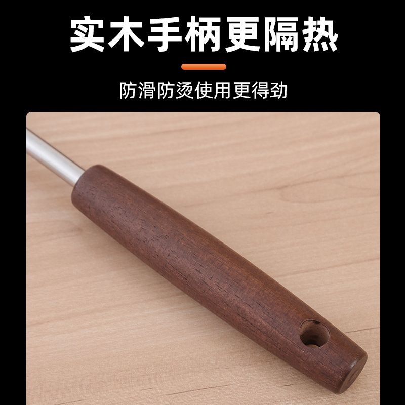 Wholesale stainless steel household spatula pot spoon kitchen stir-frying spatula two-piece set chef cooking spoon integrated stir-frying spoon 4