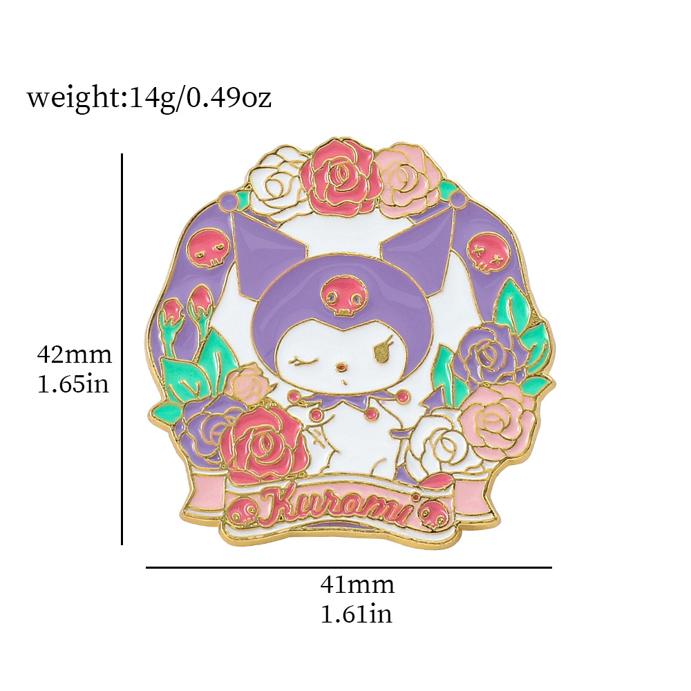 Venta caliente cien Sanrio serie de metal broche de dibujos animados coolomi Yugui perro KT gato todo-fósforo de moda insignia