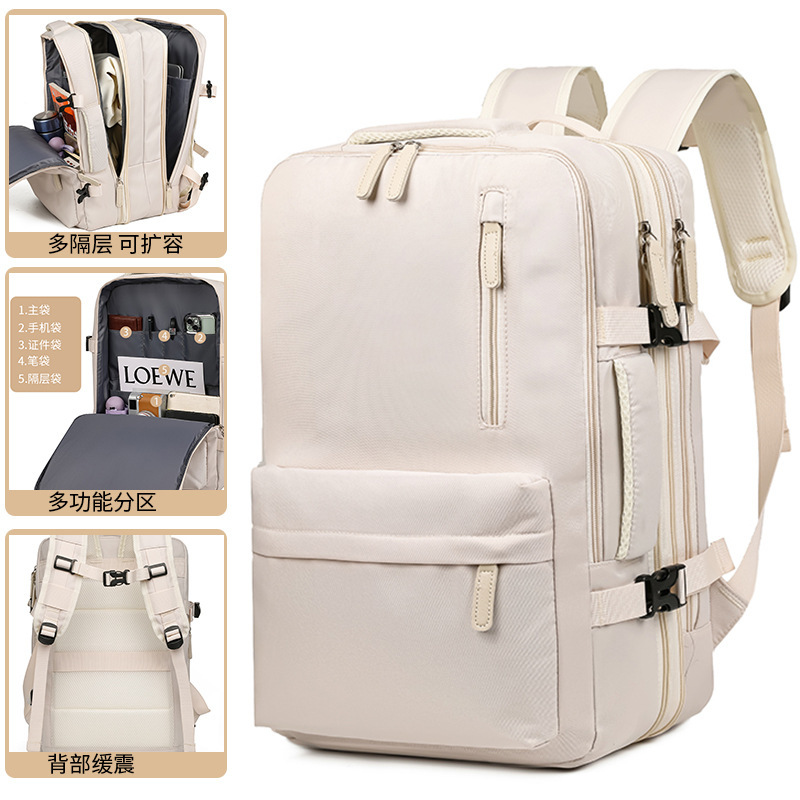 Large-Capacity Multi-Functional Laptop Expansion Backpack, Casual Business Trip Bag, Can Be Attached to a Trolley Carry-On Backpack