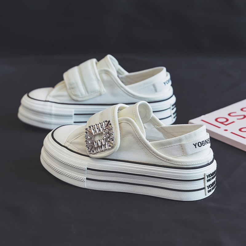  Women Casual Shoes Sneakers Side Zipper Platform Plus Size Vulcanized Shoes Loafers_voghion.com