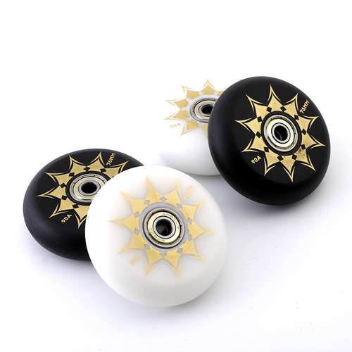 Wear-resistant high-elastic brush street brake wheel 90A single in-line skates roller skates wheel accessories full meat wheel