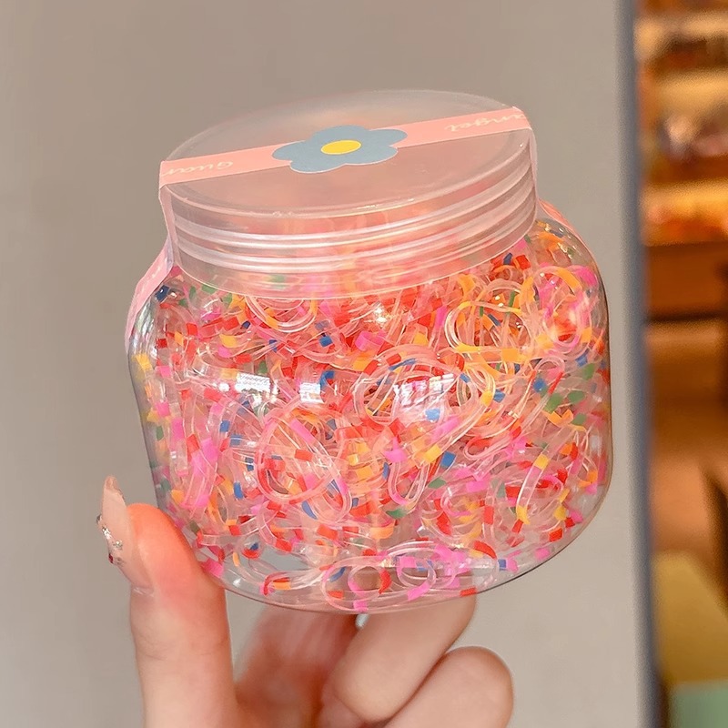 Banda de goma desechable de color para niños no daña el cabello, cuerda para el cabello, lazo para el cabello altamente elástico y duradero, accesorios para el cabello con cuerda para la cabeza de niña