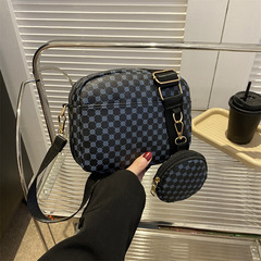 包包女2023夏季新款休閒單肩斜挎包時尚簡約個性時尚老花新款包包