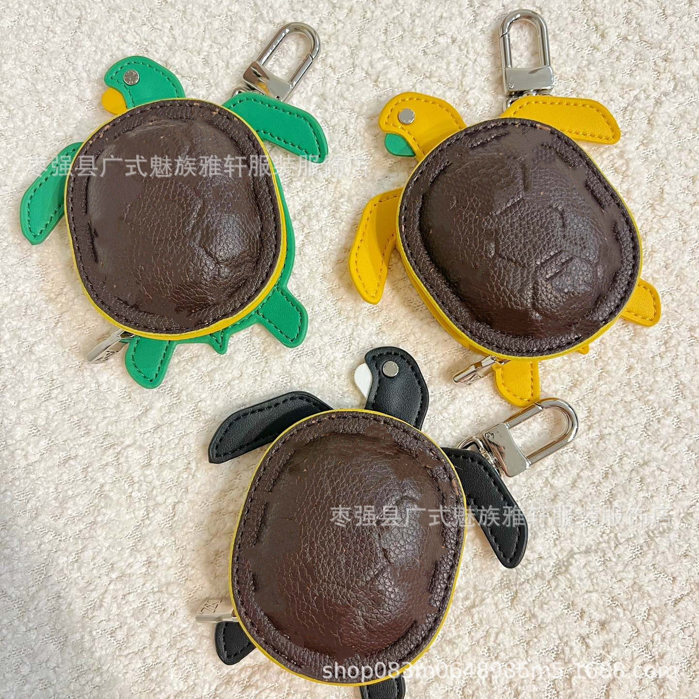 Trendy Brand Hong Chan Full Turtle Pendant Sea Turtle Keychain Accessory Coin Purse Portable Keychain Decoration New Gift