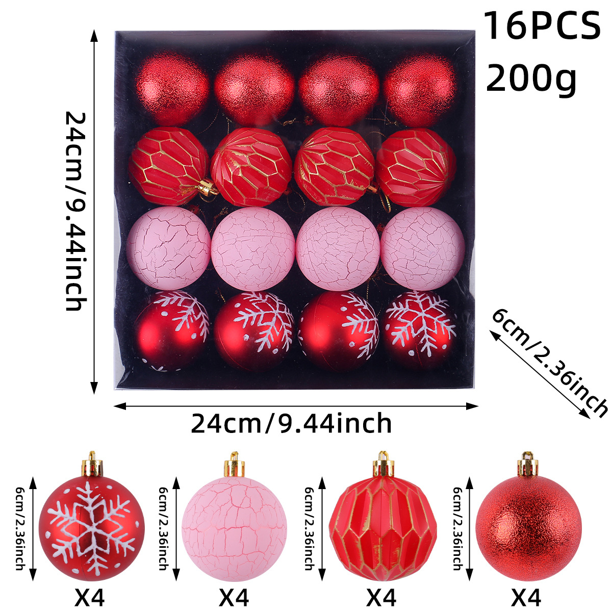 Bolas de Navidad pintadas transfronterizas conjuntos de bolas alienígenas creativas de fiesta de Navidad hotel árbol de Navidad colgantes de decoración