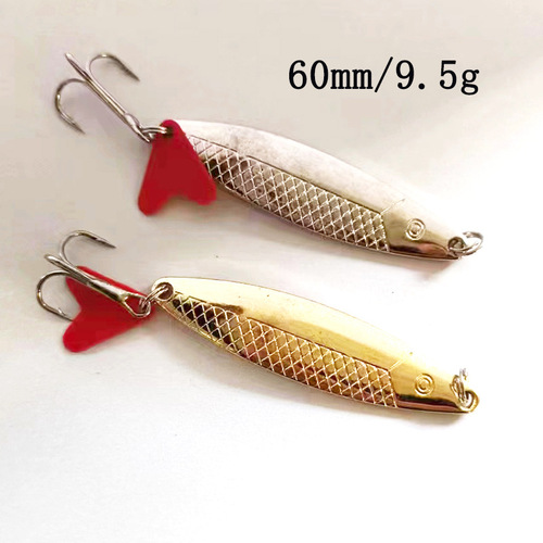Manufacturer wholesale lure sequins cocked mouth horse mouth willow leaf spoon type dragon scale pineapple freshwater wild fishing universal lure sequins