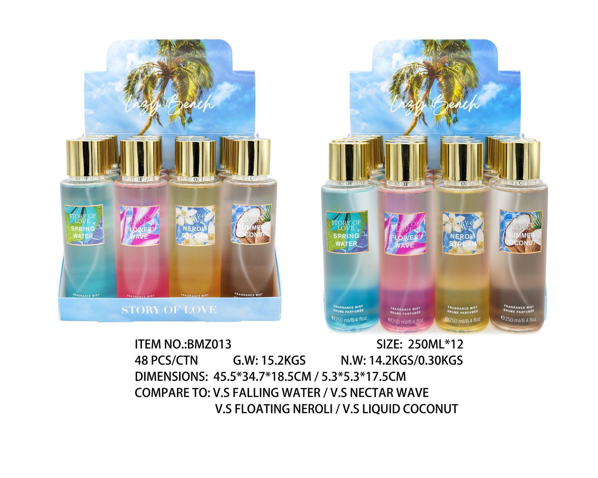 Perfume para mujeres 250ml spray corporal comercio exterior sudeste asiático sudamericano fragrancia para hombres estand paquete de muestra especial image 19