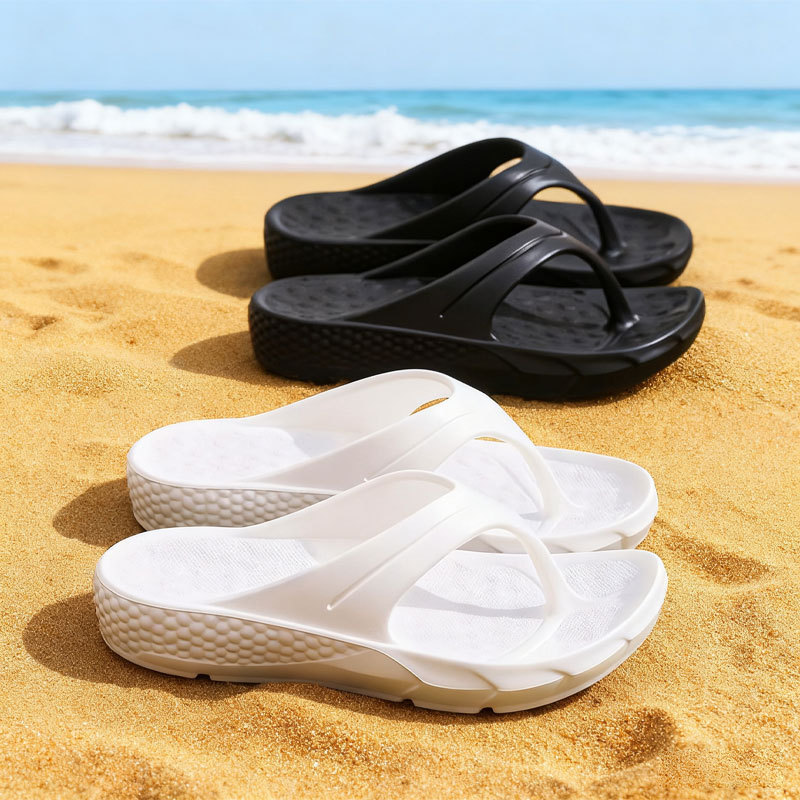 Men's Non-slip Toe Post Beach Sandals Cushioned Sports Flip-flops_voghion.com