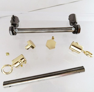 Women's Luggage Metal Accessories Cylindrical Buckle Handle Iron Pipe Handle Hexagonal Screw Head Gold Black Removable Buckle