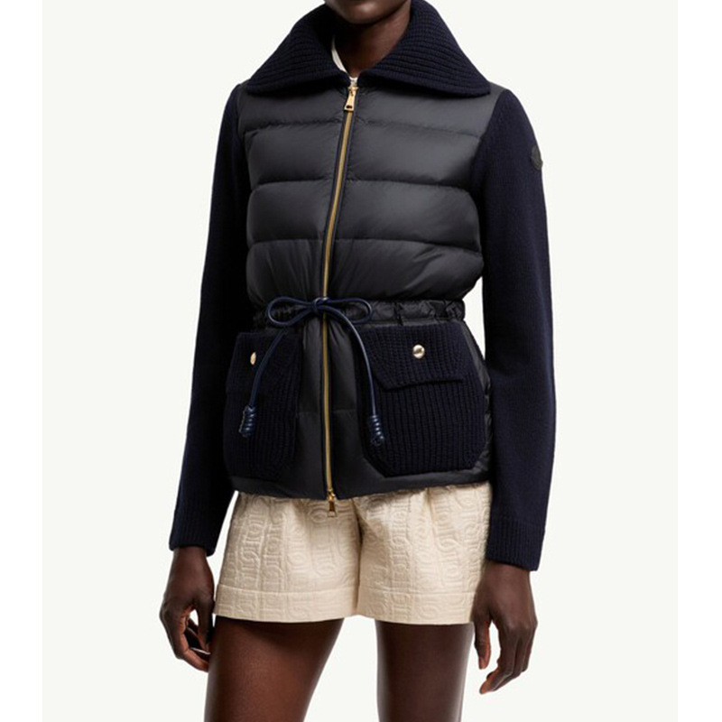 [Exclusive Order] New Autumn/Winter 26 Women's Wool and Cashmere Blend Lined Zipper Cardigan Down Jacket