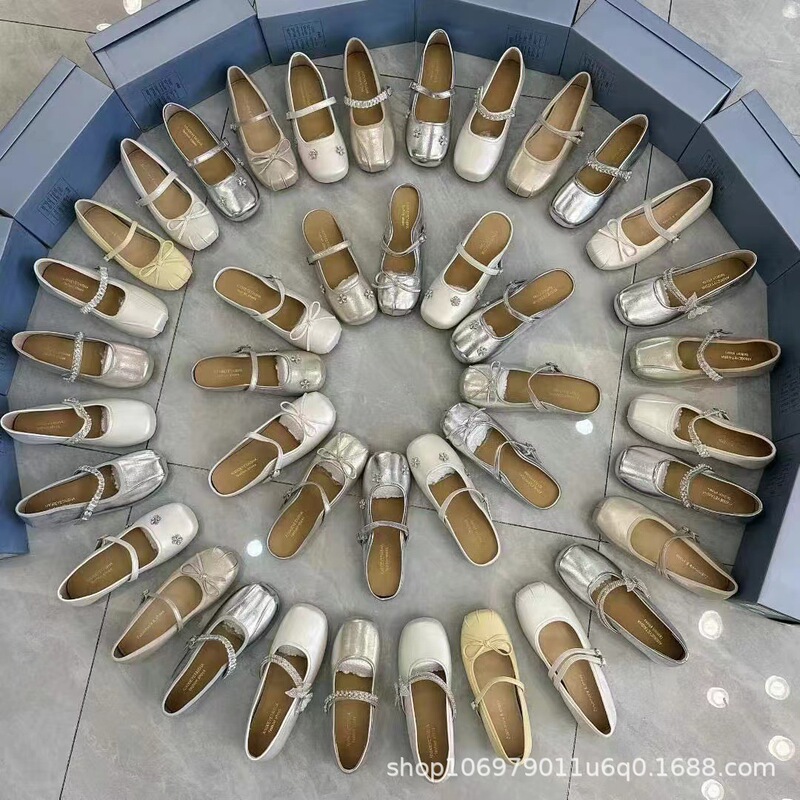 Sheepskin Women's Shoes Summer Hot Sale Shallow Mouth One-Strap Shoes Stock Tail Goods Women's Shoes Street Stall Foreign Trade Wholesale Shoes