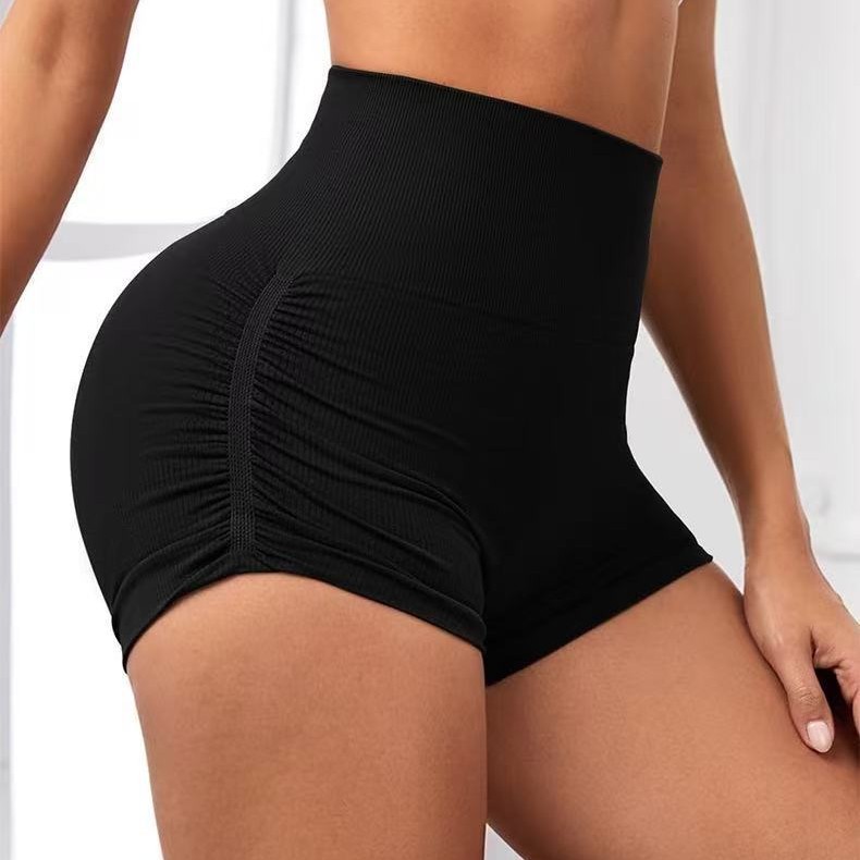 Nuevos pantalones cortos de gimnasio de hiera de miel de hembra, pantalones deportivos de tres partes, pantalones elásticos de alto nivel, pantalones deportivos de mujer