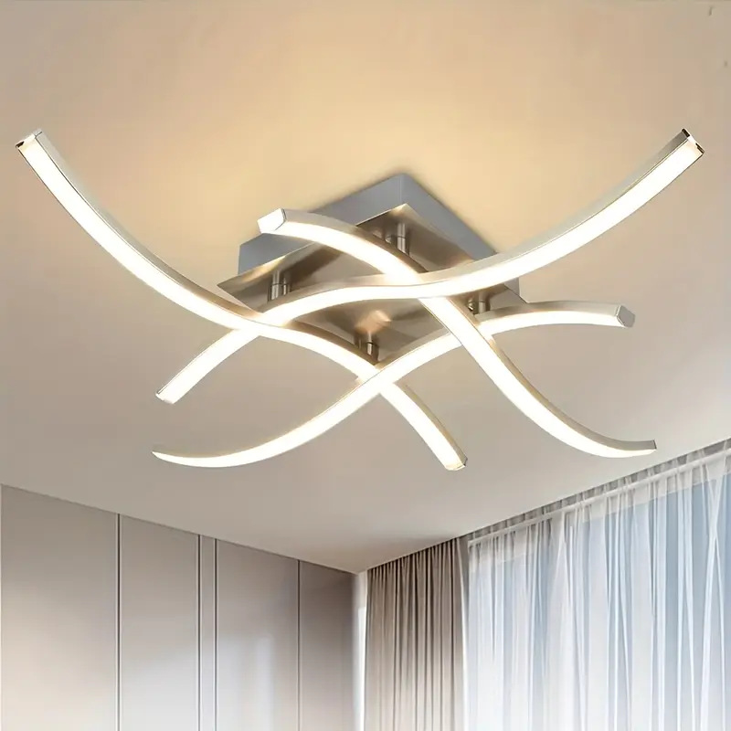 Transfronterizo Amazonas sala de estar lámpara de techo dormitorio lámpara de pasillo LED luz de atmósfera moderna simple lámpara Zhongshan al por mayor image 32
