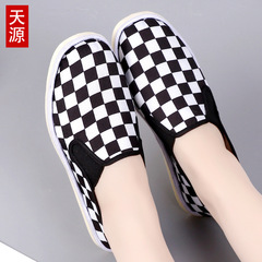 22nd Year Mother Canvas Shoes Cotton Spring and Autumn Fabric Shoes Women's Loosely Tied Flat Old Beijing One-Piece Shoes