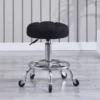 Black round stool (iron wheel)