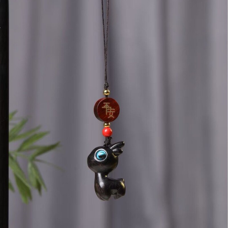漂漆芭比小鹿手工编绳手机挂包包钥匙扣一路平安流苏萌鹿车载挂件|undefined