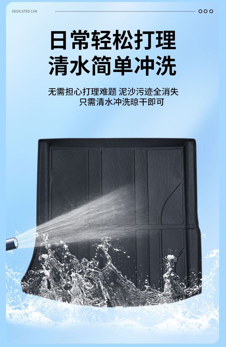 Suitable for 25 Xiaomi Su7 All-In-One Special Trunk Mats Tpe Xiaomi Su7 Car Trunk Mats Wholesale