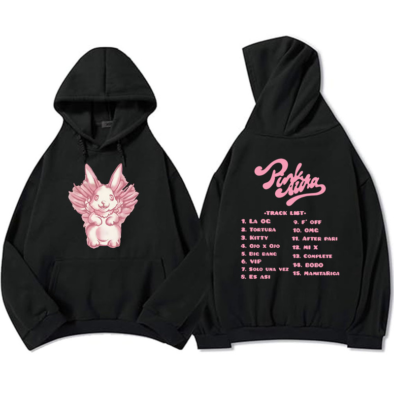 Cartoon Rabbit Graphic Sweater Kenia OS Pink Halo Tour 2024 Sweatshirt Men's Clothing Hooded Winter