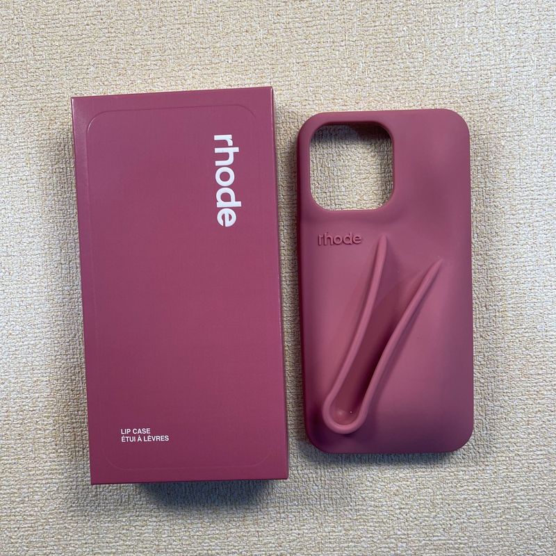 高版本海莉rhode同款唇彩硅胶适用苹果15pro硅胶手机壳iPhone16套|undefined