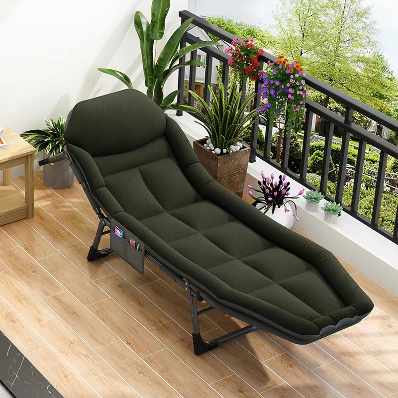 Factory Direct American Folding Bed Office Lunch Break Bed Solid Recliner Accompanying Simple Portable Nap Thick Cotton