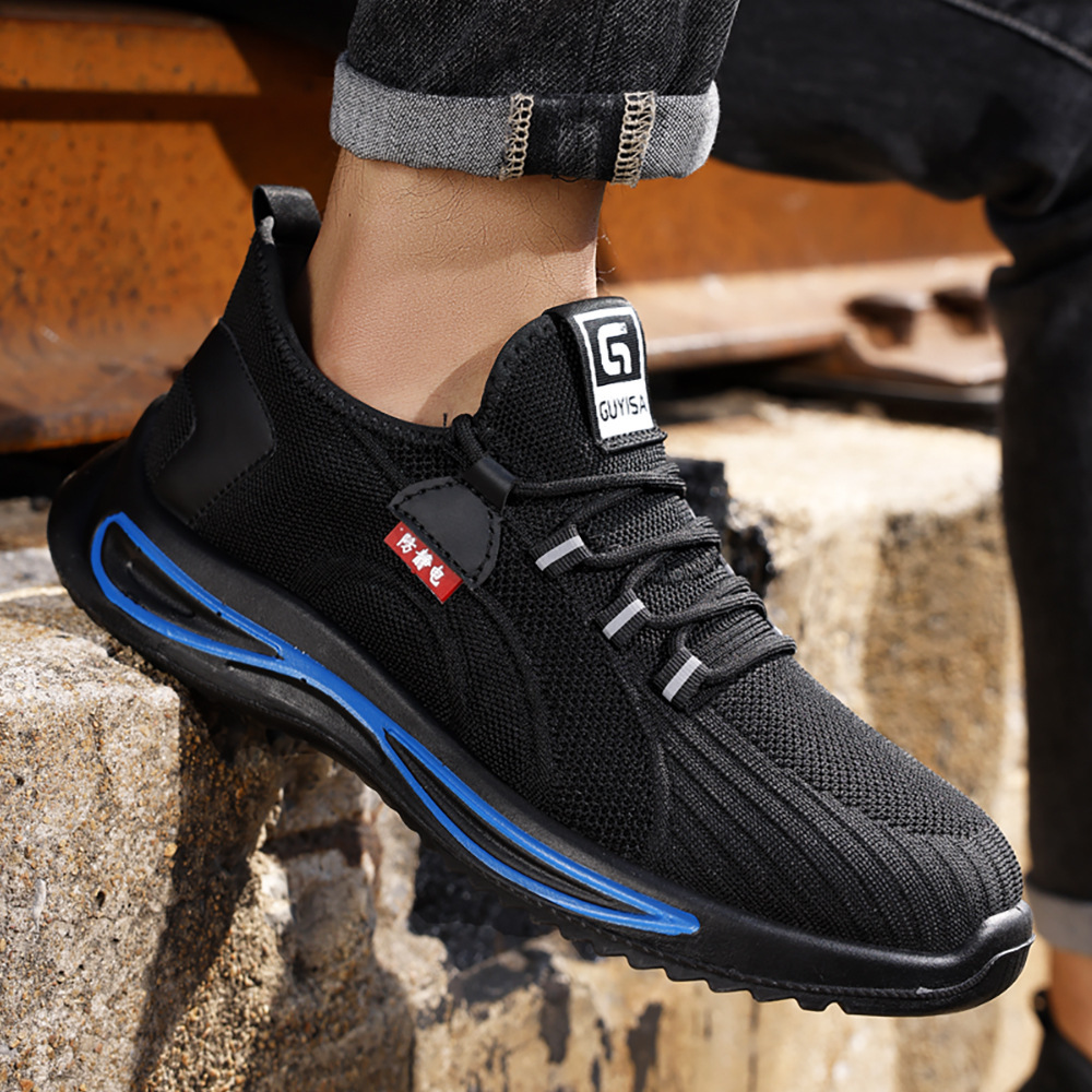Zapatos de seguridad para hombres anti-golpe anti-perforación zapatos de protección laboral de cabeza de acero estándar europeo zapatos de trabajo cómodos zapatos de trabajo resistentes al desgaste