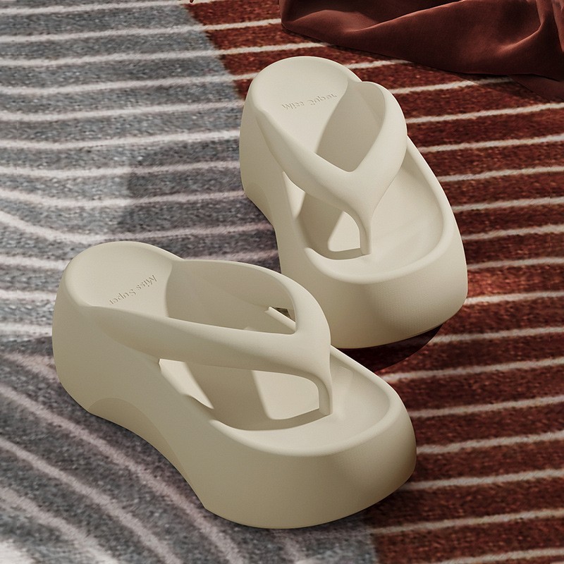 화이트 [에바 소재, 두꺼운 밑창, 하이트닝 아우터웨어]