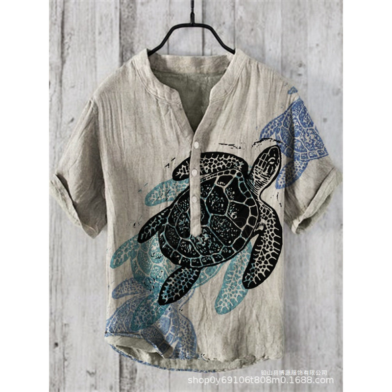 New Model of Independent Brand Cross-Border Bowling Retro 66 Print Summer Casual Loose Short-Sleeve Shirt Hawaiian Men's Wear New Model of Independent Brand Cross-Border Bowling Retro 66 Print Summer Casual Loose Short-Sleeve Shirt Hawaiian Men's Wear