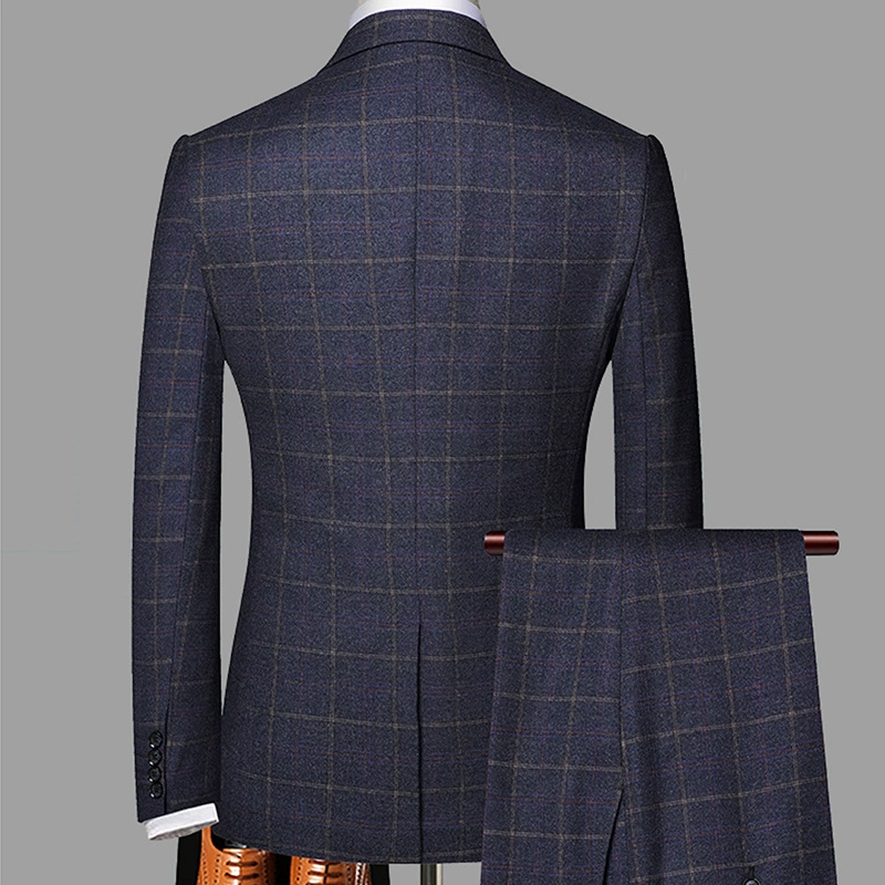 Комплект мужской стильный пиджак для отдыха, костюм 3 предмета, slim fit, корейский стиль