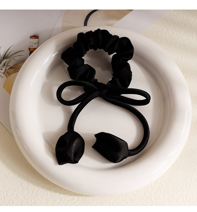 Women's Sweet Simple Style Solid Color Flower Bow Knot Cloth Hair Tie display picture 8