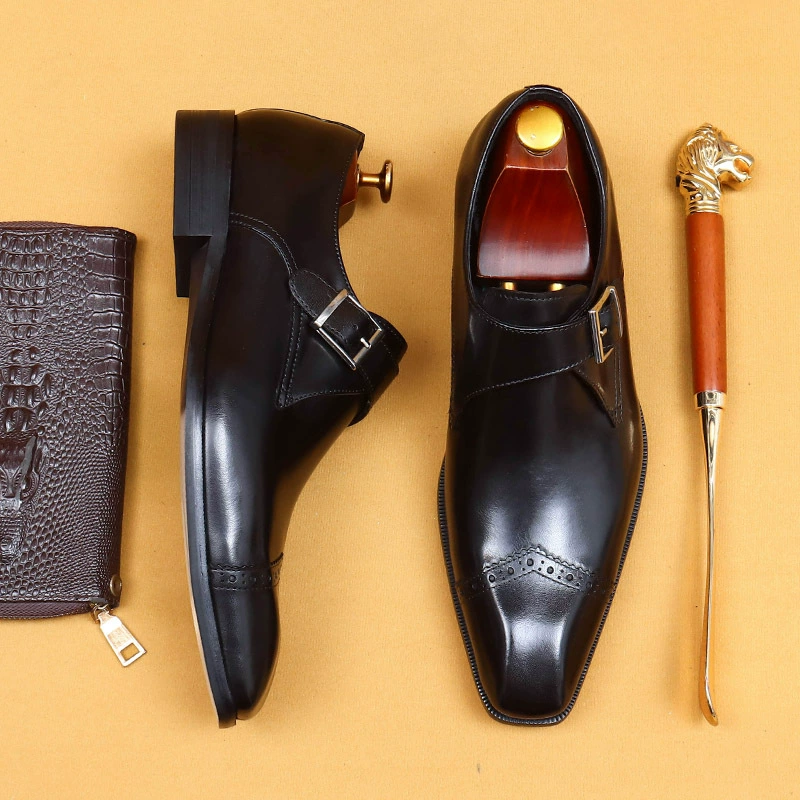 [Vip эксклюзива] ручной работы обувь Mengke мужской английский ретро пряжка для бизнеса