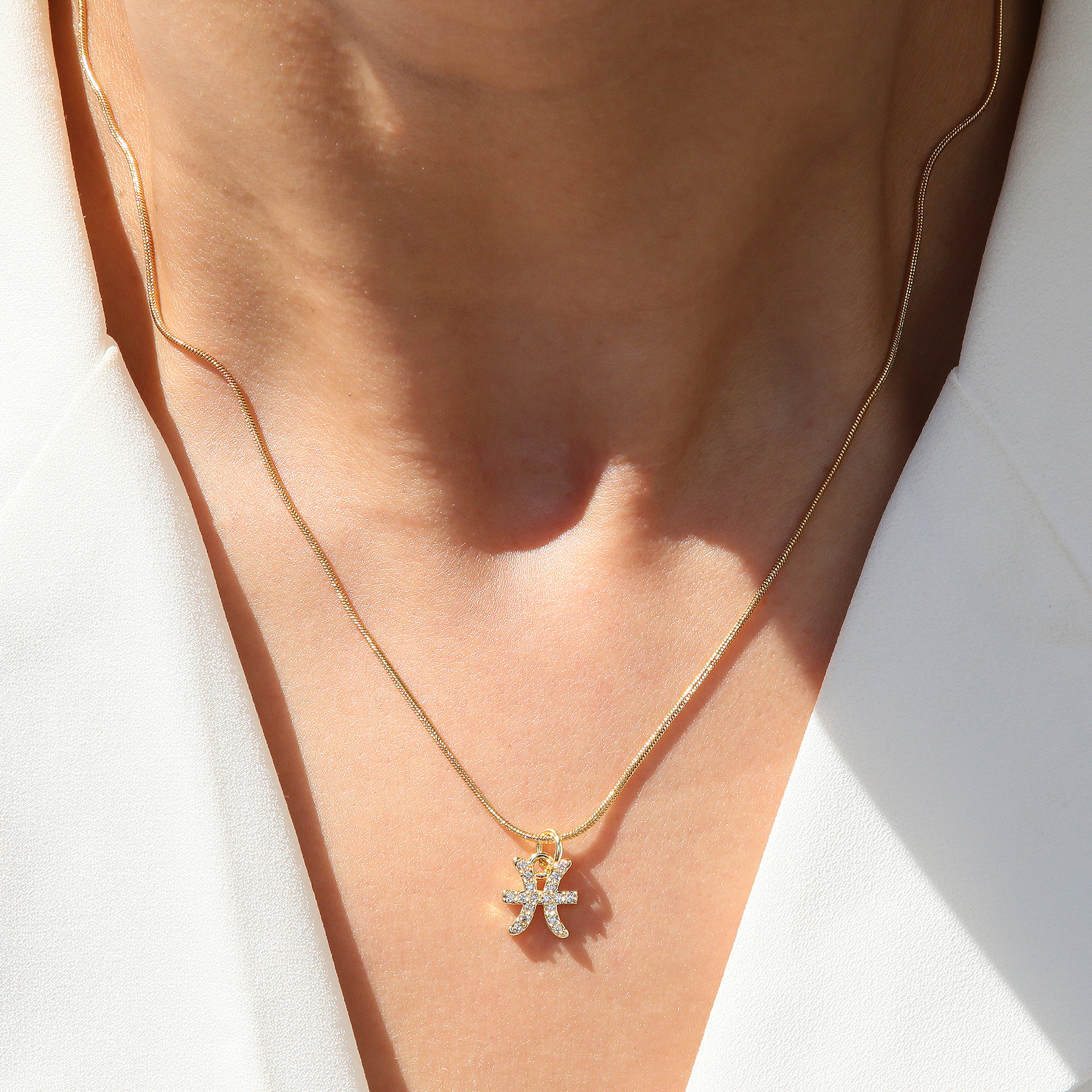 Constellation Pattern Unisex Gender 1 Piece Copper Zircon Constellation Pendant