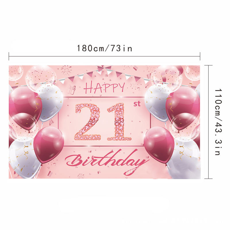 Fondo de fiesta con pancarta de feliz cumpleaños 2025, tela colgante para fotos con tema de cumpleaños, decoración fotográfica.