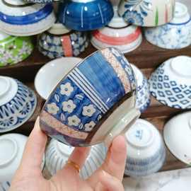 日式尾货高温陶瓷碗米饭碗创意个性釉下彩家用饭店陶瓷吃饭碗批发