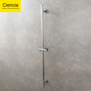 Bathroom 304 stainless steel shower bracket set toilet perforated adjustable lifting rod extended shower rod