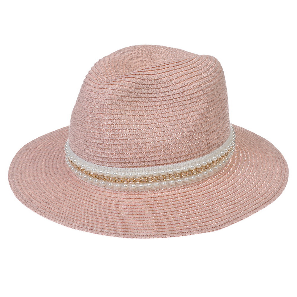 للجنسين أنيق أسلوب بسيط اللون الصامد طنف كبيرة قبعة فيدورا display picture 9