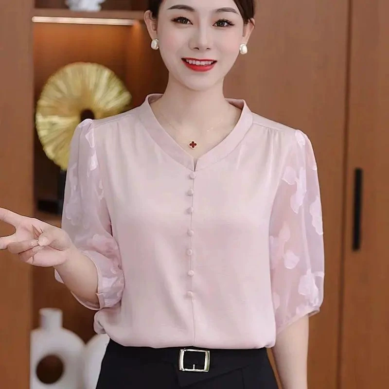 Продвинуто чувство, новый летний темперамент, уменьшенный возраст, иностранный топ, легкий экстравагантный дизайн, дикий тонкий, тонкий топ