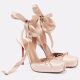 Chengdu High-end Leather Sole Women's Shoes Fashion Catwalk Satin Ribbon Baotou Platform Thin Heeled Ballet Bow Sandals