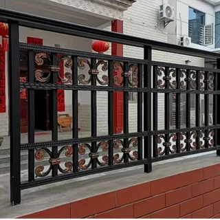 铝艺护栏铝合金阳台围栏别墅庭院防护栏户外花园栅栏家用围墙栏杆
