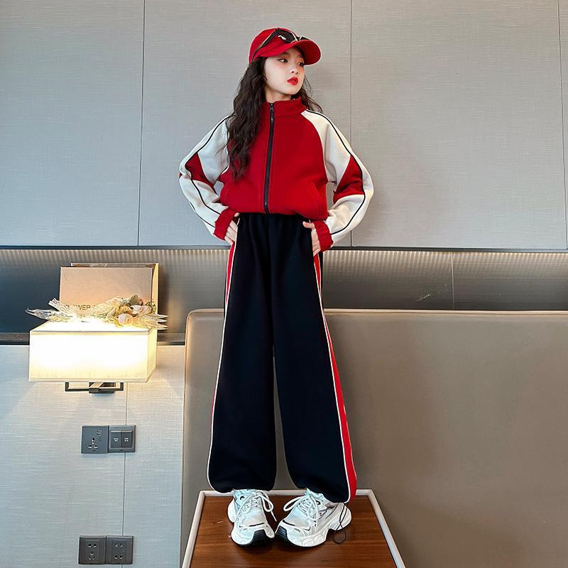 Sportanzug Für Mädchen Mit Modischer Jacke Und Bequemer Hose_voghion.com