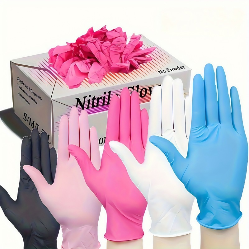 跨境爆款代发新品一次性丁腈手套防水食品级丁晴nitrile gloves|undefined