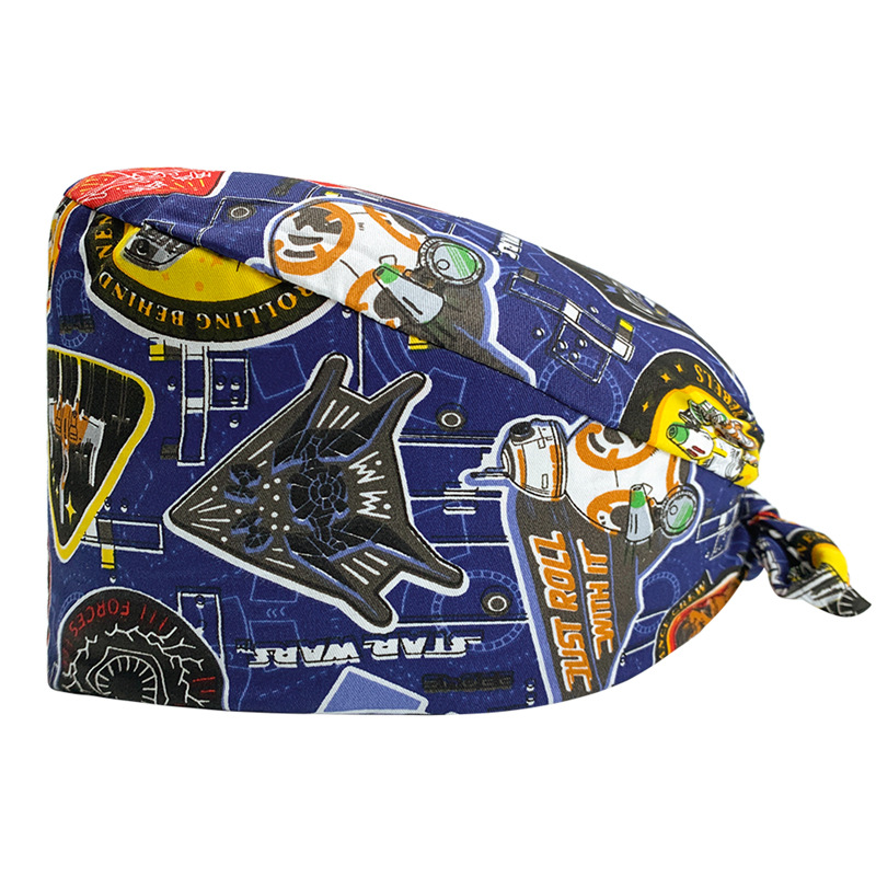 Nuevo lindo pequeño Panda de dibujos animados lindo patrón niña enfermera sombrero quirúrgico tapa de trabajo sombrero Tapa Protectora