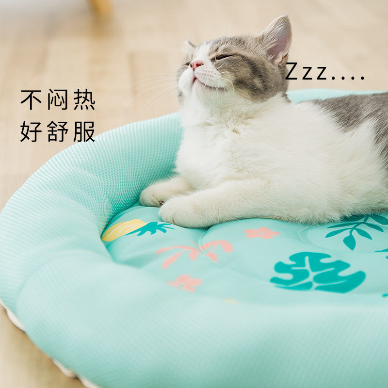 Mascotas Four Seasons Cat's nido fresco de verano Teddy's perrera transpirable Cojín de verano para cachorros Cama para gatos Productos para cama para perros